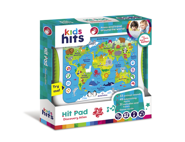 Hit Pad Discovery Atlas Kids Hits Toys Play More Learn Better